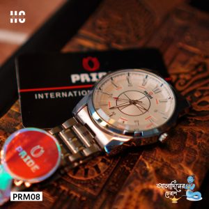 Pride Silver Stainless Steel Waterproof Watch For Man PRM-08