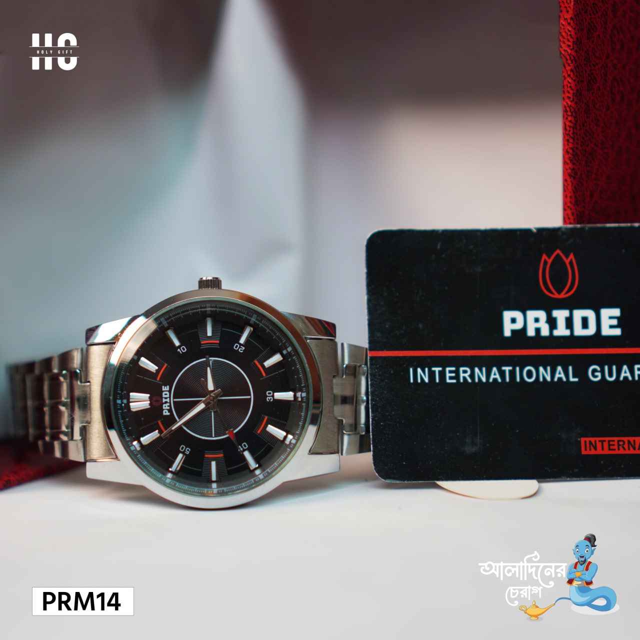 Stylish Pride Silver Stainless Steel Waterproof Watch For Man PRM-14 - Image 2