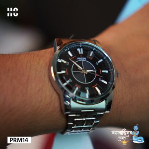 Stylish Pride Silver Stainless Steel Waterproof   Watch For Man PRM-14
